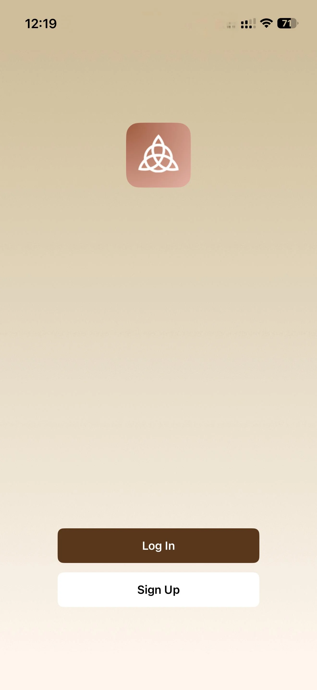 Apeiron Guard App login and sign up screen